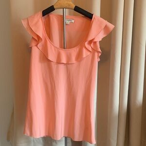 Banana Republic Coral Ruffle Blouse